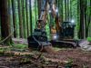 TMC THJ beim mulchen im Wald