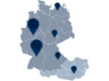 Landkarte mit VOGT Standorten in Deutschland und Österreich